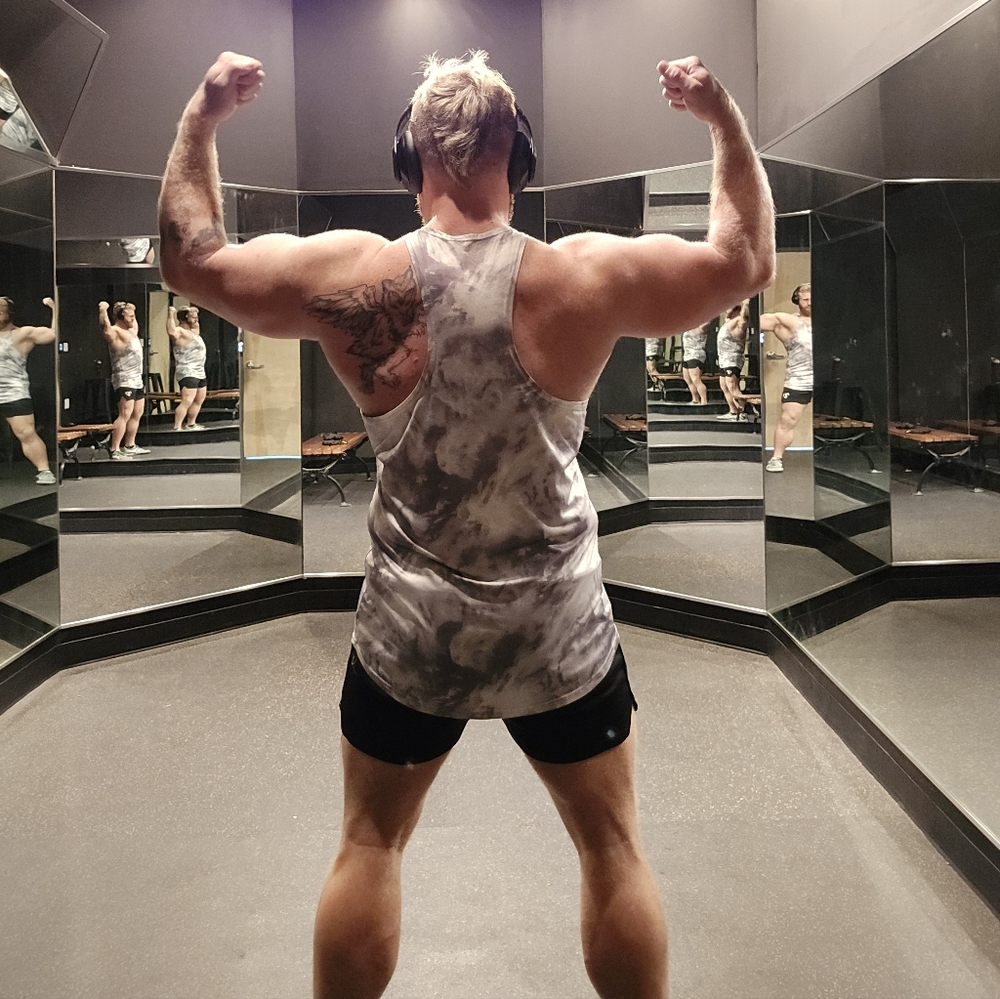 Jed North Grey Marble Stringer Tank - Picture 2 of 3